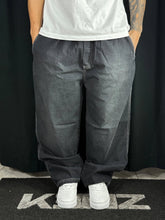 Calça Baggy Jeans Preto Jateado