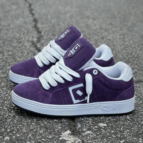 Qix Combat Suede Roxo/Branco